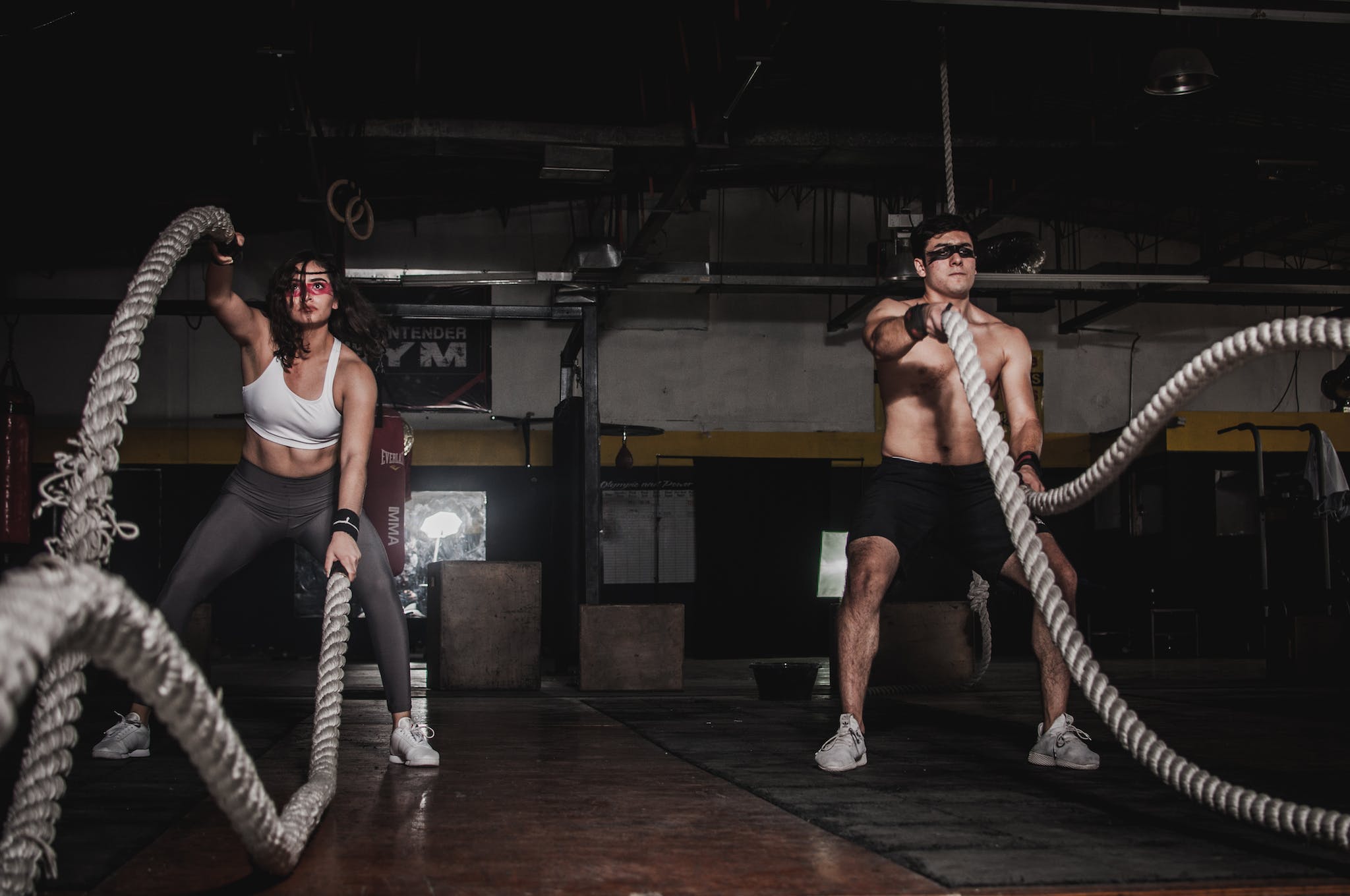 Man About to Lift Barbell